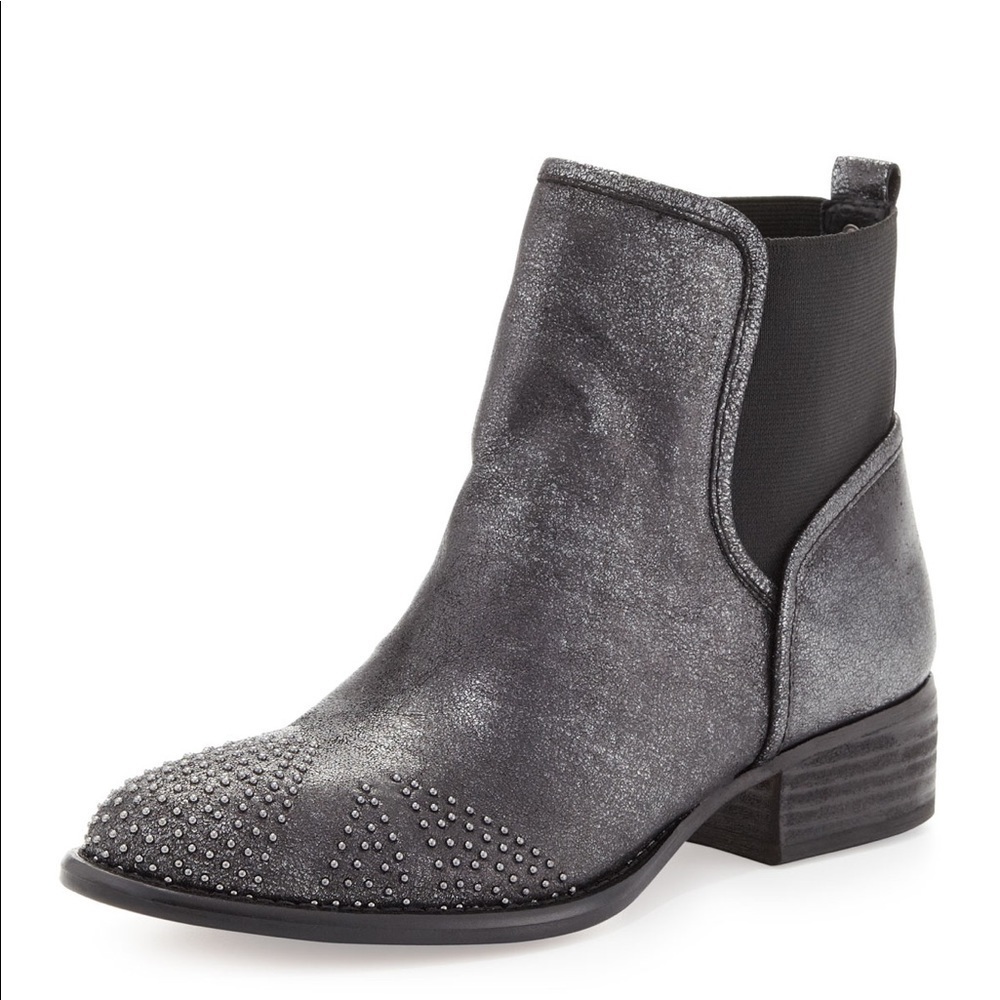 DONALD J PLINER Metallic Stud Pronto Ankle Booties 6.5